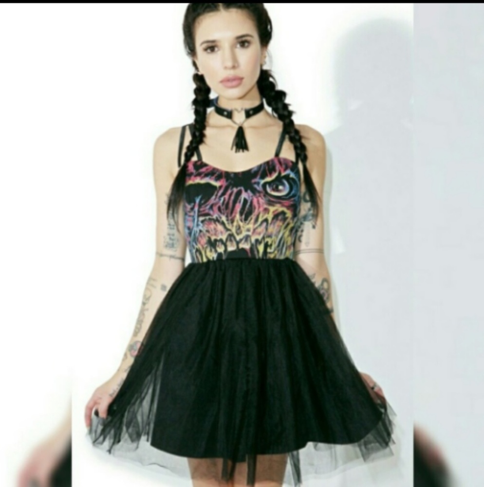 Iron Fist Carl Tulle black party dress Zombie PUNK